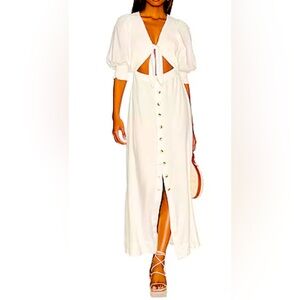 NWT Free People String Of Hearts Long White Maxi Dress Women’s Large